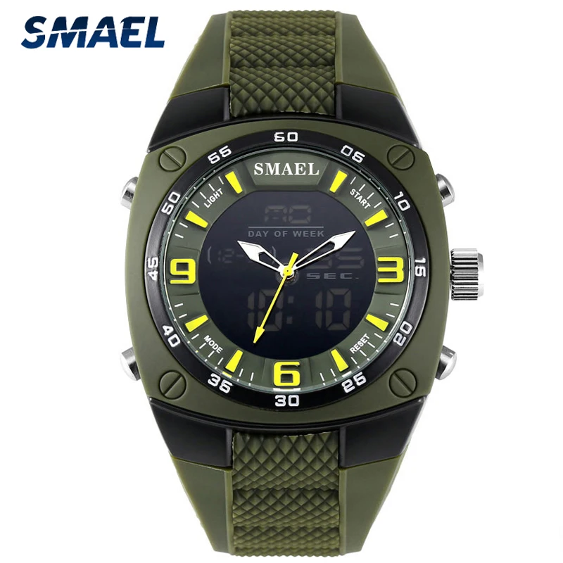 

SMAEL Brand Men Watches Military Fashion Casual Sport Watch LED Digital Quartz Men's Army Clock Man 1008 Relogios Masculino
