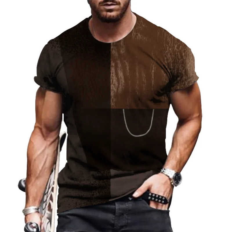 2021 New Men's T-Shirt Summer Short-Sleeved 3D Round Neck Pullover Top Large Size T-Shirt Cool Funny Visual Stereo Shirt
2021 New Men's T-Shirt Summer Short-Sleeved 3D Round Neck Pullover Top Large Size T-Shirt Cool Funny Visual Stereo Shirt