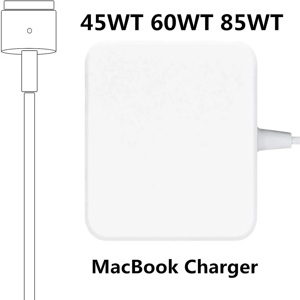 

100% New Magnetic 45W 60W 85W MagSaf* 2 Power Supply Adapter Notebook Smart Laptop Charger For Macbook Air Pro 11 13 15 Retina