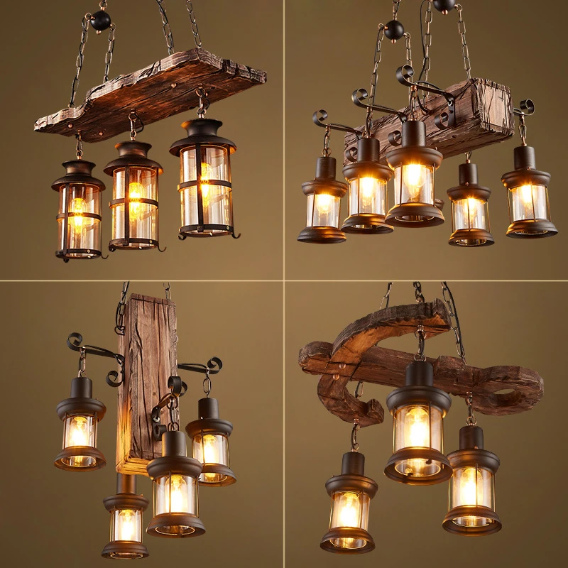 American Industrial Loft Loft Chandelier Restaurant Homestay Bar Personality Barbecue Shop Wood Lamps Decor Interior Lighting
American Industrial Loft Loft Chandelier Restaurant Homestay Bar Personality Barbecue Shop Wood Lamps Decor Interior Lighting