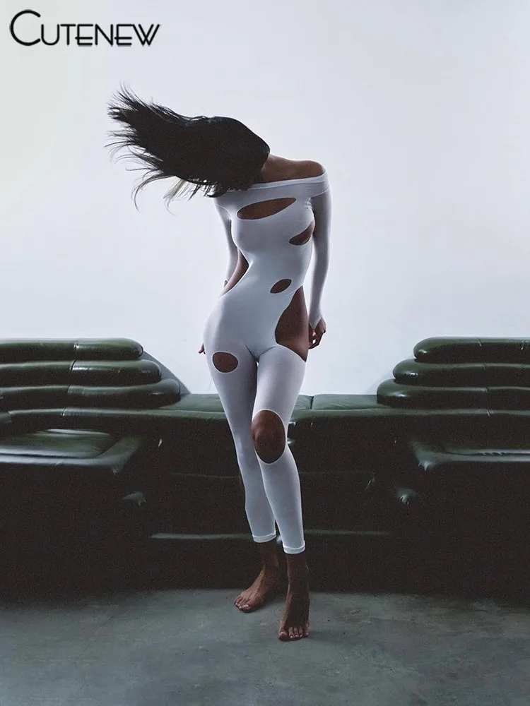 Cutenew Women's Hollow Out White Jumpsuit Casual Flat Shouders Body-shaping Lady Ankle-Length Pants One Piece Outfits Streetwear
Cutenew Women's Hollow Out White Jumpsuit Casual Flat Shouders Body-shaping Lady Ankle-Length Pants One Piece Outfits Streetwear