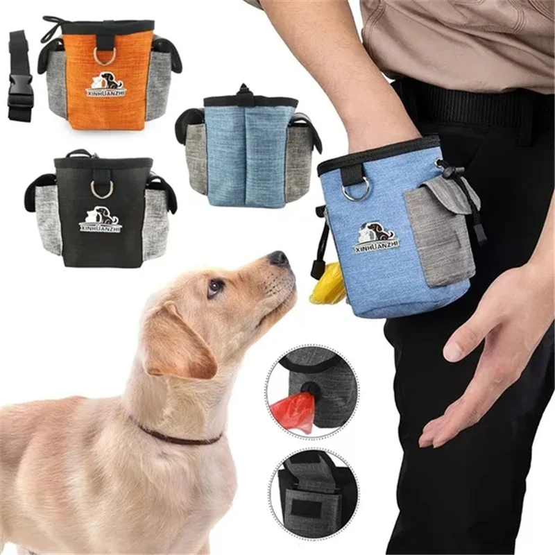 

Портативная сумка для кормления собак, вместительный поясной кошелек для дрессировки домашних питомцев, уличный мешок для собак, товары дл...
