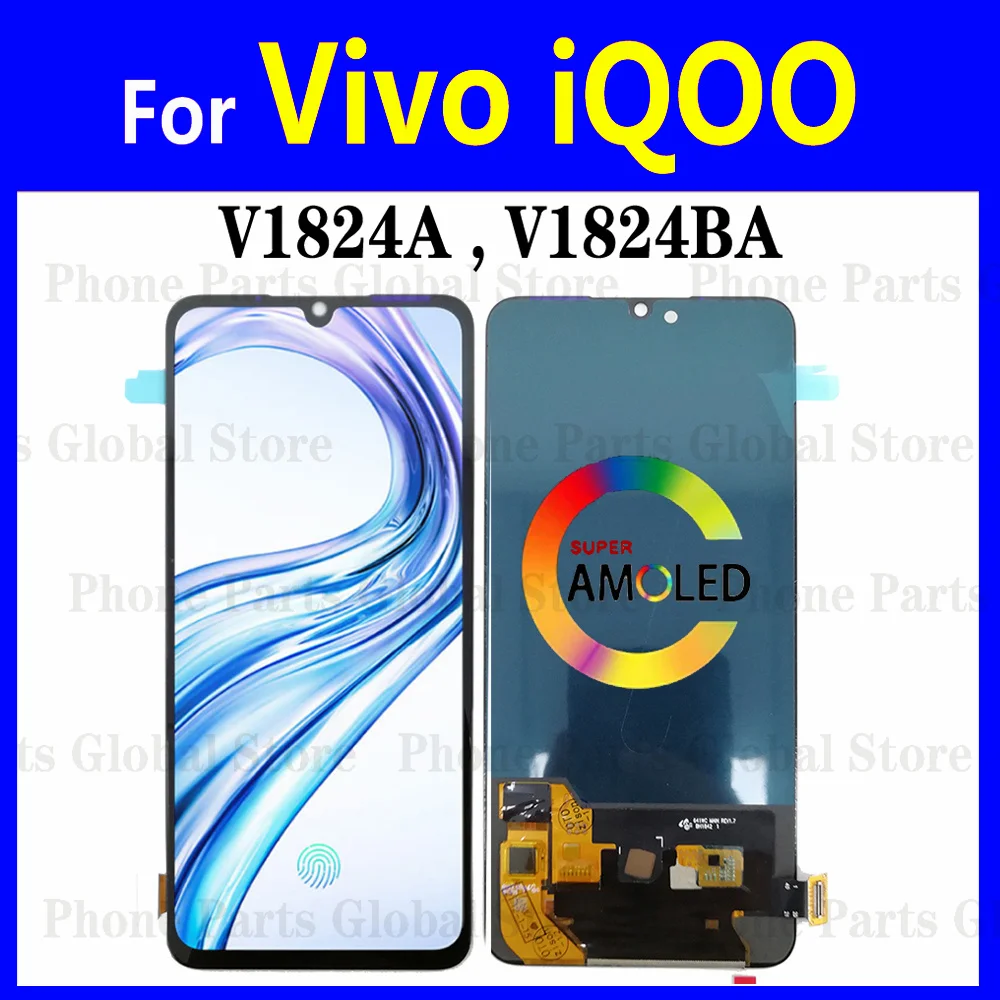 ЖК-дисплей 6 41 дюйма для Vivo iQOO V1824A ЖК-экран V1824BA сенсорный дигитайзер датчик в