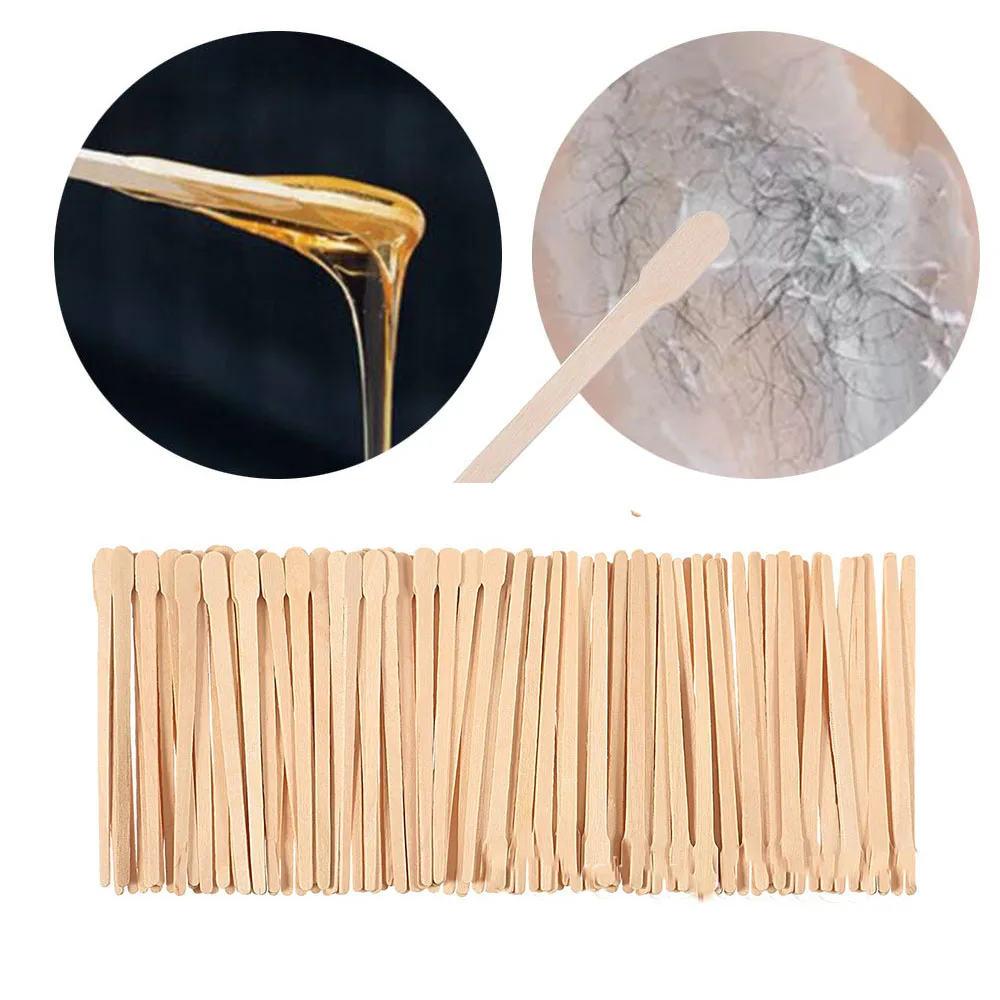 100Pcs Disposable Wooden Waxing Stick Wax Bean Spatulas for Eyebrows Hair Removal Body Beauty Bar Tools
100Pcs Disposable Wooden Waxing Stick Wax Bean Spatulas for Eyebrows Hair Removal Body Beauty Bar Tools