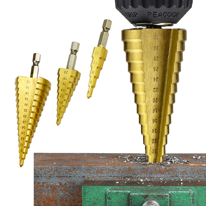 Ступенчатое сверло 4-32 мм для металлического резака, биты с шестигранным хвостовиком из быстрорежущей стали для электроинструментов, резак для отверстий, для деревообработки
Ступенчатое сверло 4-32 мм для металлического резака, биты с шестигранным хвостовиком из быстрорежущей стали для электроинструментов, резак для отверстий, для деревообработки