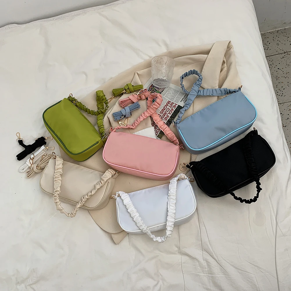 Popular Simple Female Daily Bag Fashion Women Pleated Underarm Bags Ladies Nylon Daily Shoulder Messenger Totes
Popular Simple Female Daily Bag Fashion Women Pleated Underarm Bags Ladies Nylon Daily Shoulder Messenger Totes