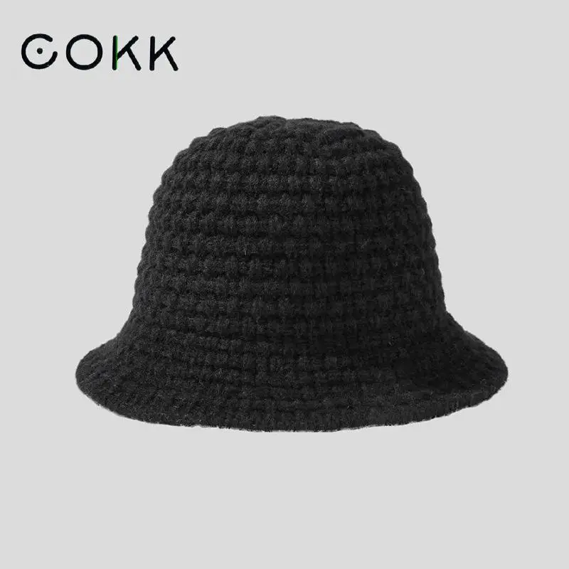 COKK Bucket Hat Women Winter Autumn Knitted Plaid Fisherman Cap Ear Protection Fishing Hat Casual Korean Solid Color Gorro New
COKK Bucket Hat Women Winter Autumn Knitted Plaid Fisherman Cap Ear Protection Fishing Hat Casual Korean Solid Color Gorro New