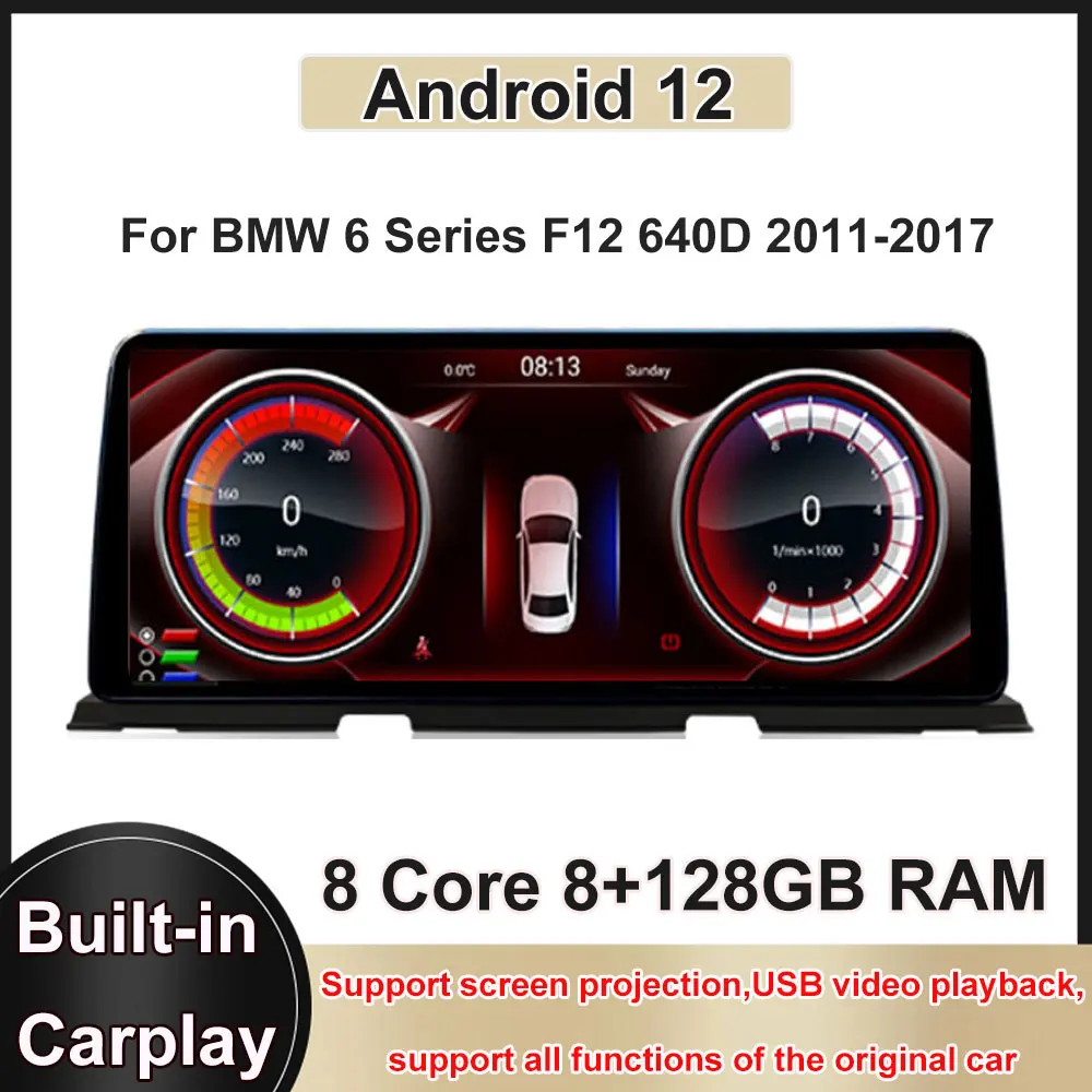 12.3 Inch Android 12 Touch Screen Car Accessories Multimedia Auto Carplay Monitors Video Radio Player For BMW F12 640D 2011-2017
12.3 Inch Android 12 Touch Screen Car Accessories Multimedia Auto Carplay Monitors Video Radio Player For BMW F12 640D 2011-2017