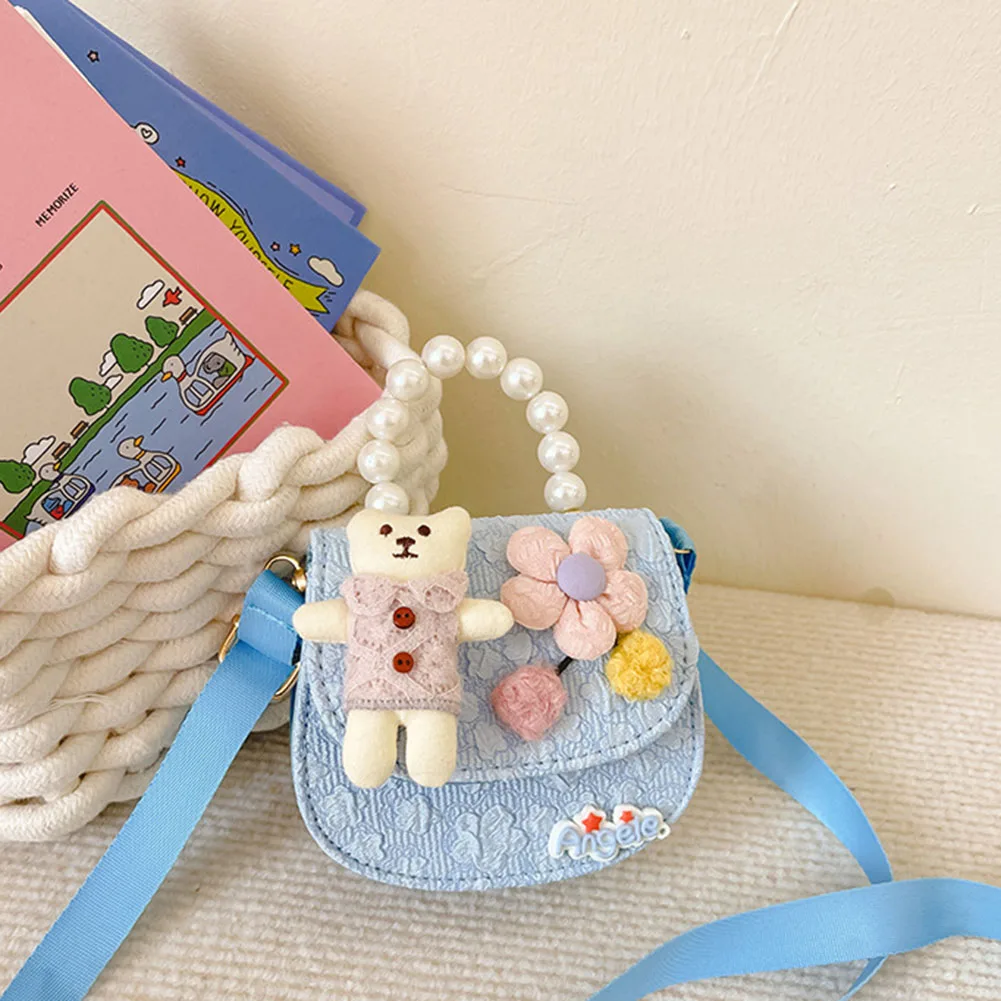 Pearl Handle Kids Princess Messenger Bag Cute Bear Flower Crossbody Bag Portable Adjustable Strap Casual for Shopping
Pearl Handle Kids Princess Messenger Bag Cute Bear Flower Crossbody Bag Portable Adjustable Strap Casual for Shopping