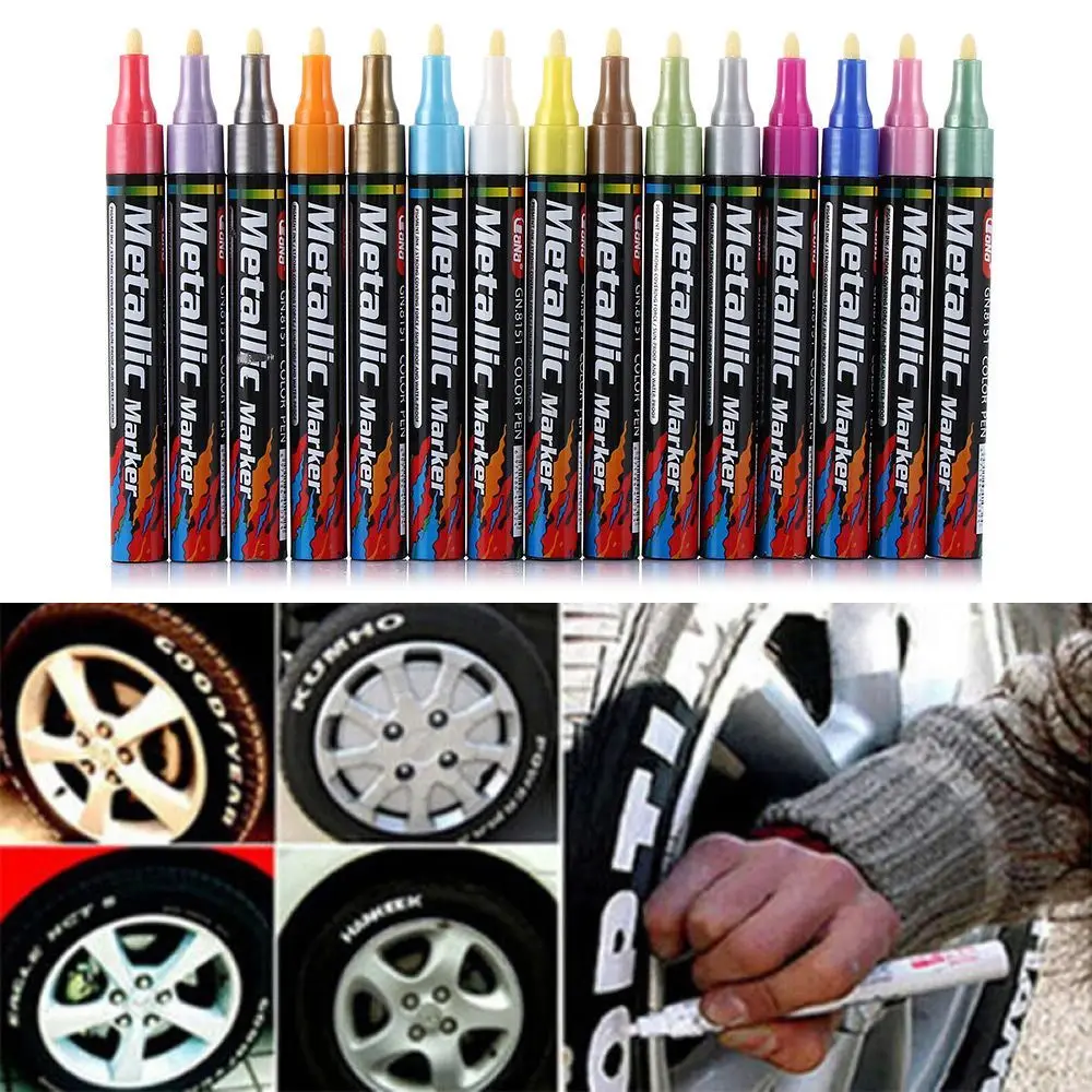 Colorful Car Tyre Tread New Waterproof Permanent Tyre Paint Pen Car Motorcycle Bike Creative Marker Oil Pen
Colorful Car Tyre Tread New Waterproof Permanent Tyre Paint Pen Car Motorcycle Bike Creative Marker Oil Pen