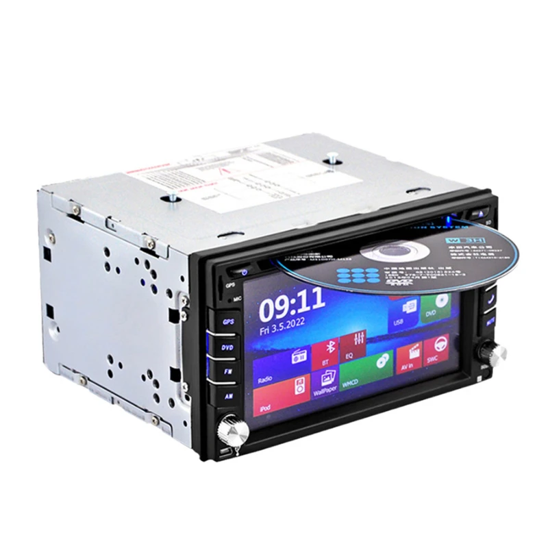 

Universal WCE system GPS Navigation with 8GB North America Map Card 2Din HD Car Stereo DVD CD Player FM Bluetooth Radio