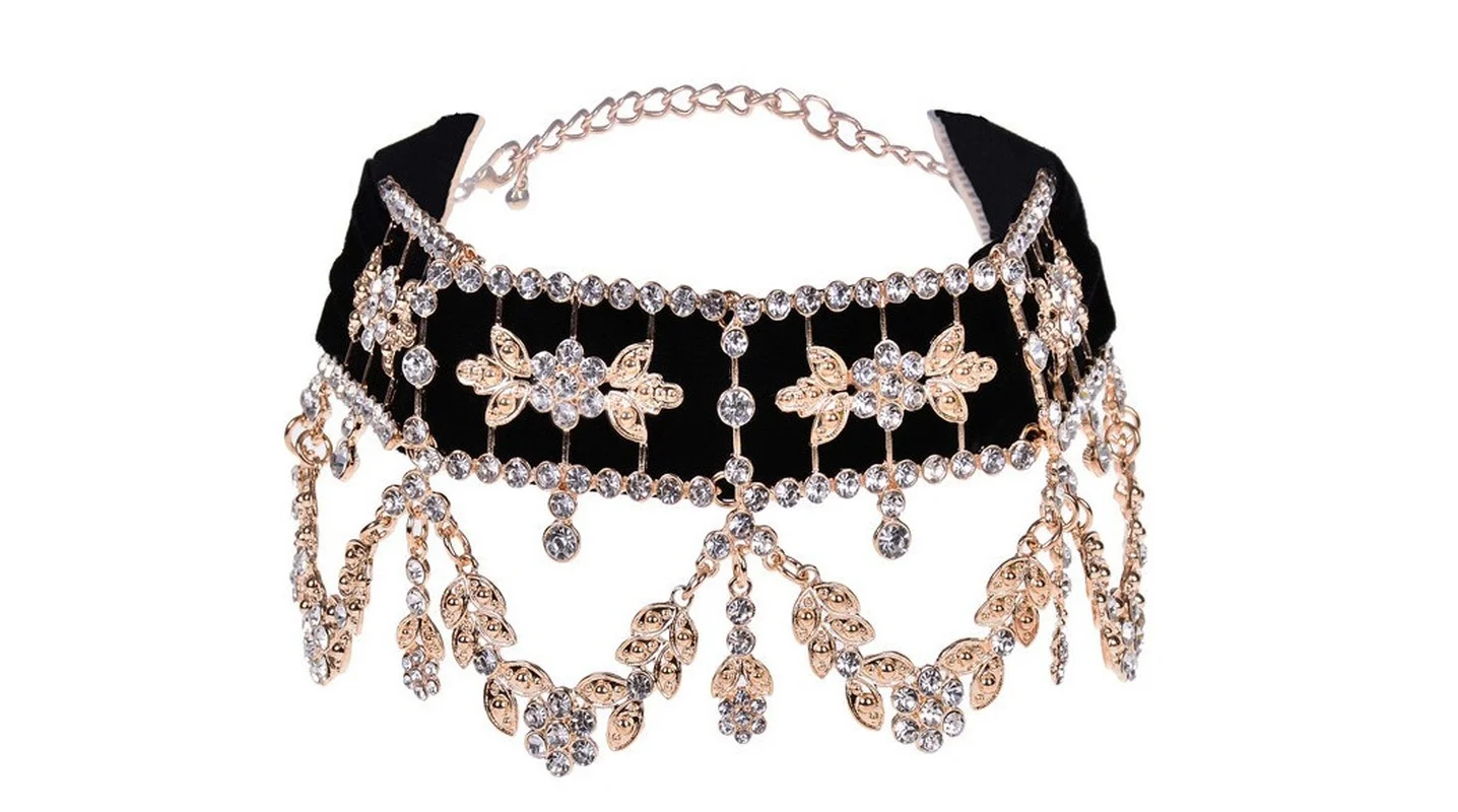 Necklace for Women Rhinestone Necklace Flower Ribbon Collar Choker Necklace Luxury Bijoux Jewelry Party Gift Sexy Prom Necklace
Necklace for Women Rhinestone Necklace Flower Ribbon Collar Choker Necklace Luxury Bijoux Jewelry Party Gift Sexy Prom Necklace