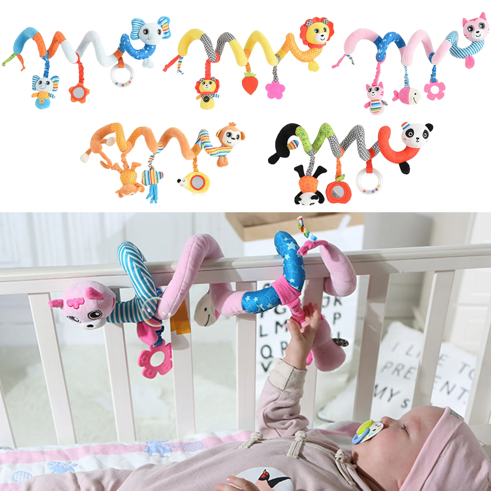 Детская игрушка на коляску, спиральная плюшевая Детская безопасность, милая детская коляска, игрушки для мальчиков и девочек
Детская игрушка на коляску, спиральная плюшевая Детская безопасность, милая детская коляска, игрушки для мальчиков и девочек