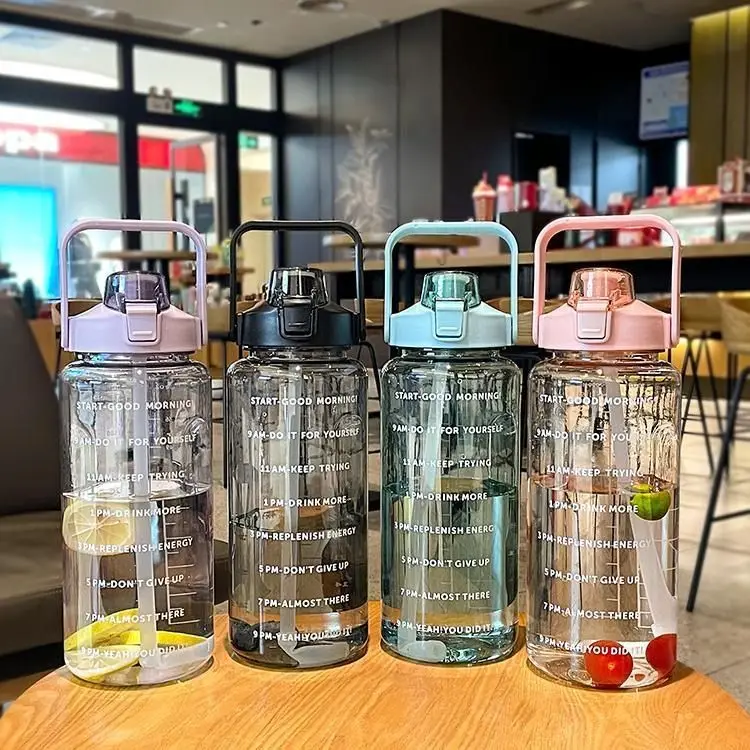 2L Sports Water Bottle with Straw Portable Large Capacity Water bottles Fitness Bike Cup Summer Cold Water Jug with Time Marker
2L Sports Water Bottle with Straw Portable Large Capacity Water bottles Fitness Bike Cup Summer Cold Water Jug with Time Marker