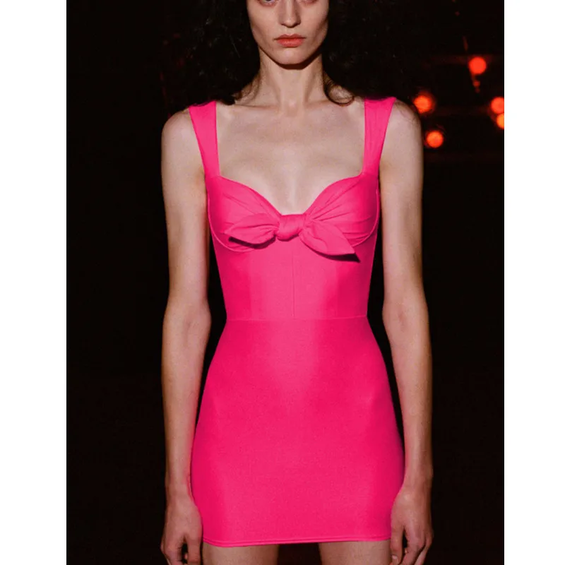 2022 Autumn Sexy Sleeveless Bodycon Slim Bandage Dress Rayon Bow Mini Fashion Slim Club Celebrity Party Dress
2022 Autumn Sexy Sleeveless Bodycon Slim Bandage Dress Rayon Bow Mini Fashion Slim Club Celebrity Party Dress