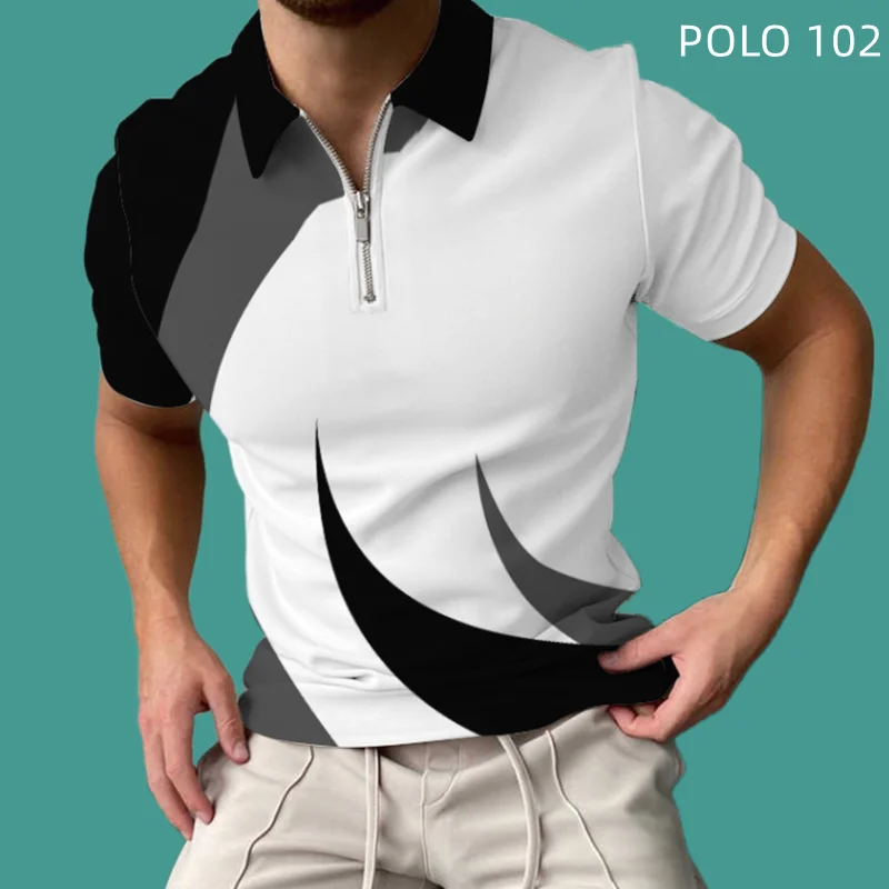 Summer New Fashion Wave Point Gradient European/American Men's Short-Sleeved Polo Shirt Lapel Zipper Design Streetwear Plus Size
Summer New Fashion Wave Point Gradient European/American Men's Short-Sleeved Polo Shirt Lapel Zipper Design Streetwear Plus Size