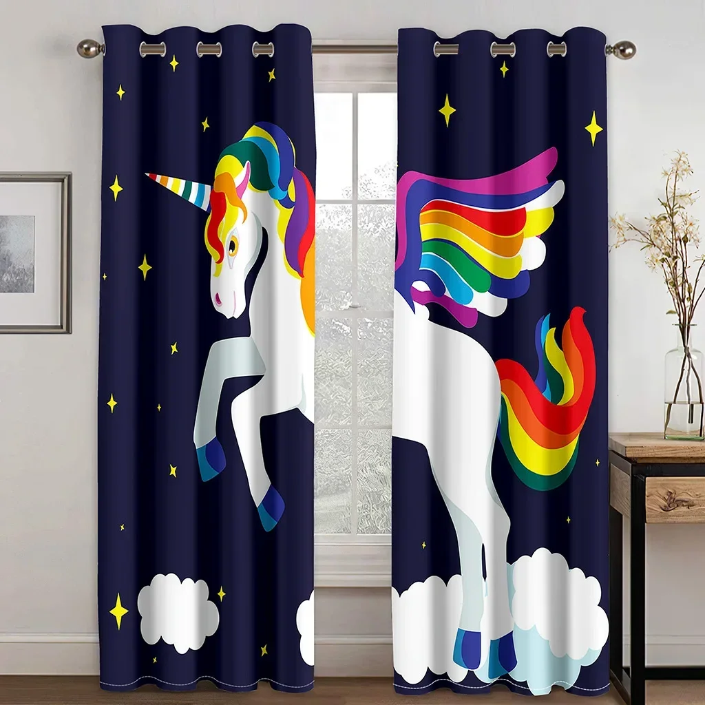 Rainbow Unicorn Cartoon Cute Girl Childern Baby Free Shipping Thin 2 Pieces Curtains for Living Room Bedroom Window Drape Decor
Rainbow Unicorn Cartoon Cute Girl Childern Baby Free Shipping Thin 2 Pieces Curtains for Living Room Bedroom Window Drape Decor