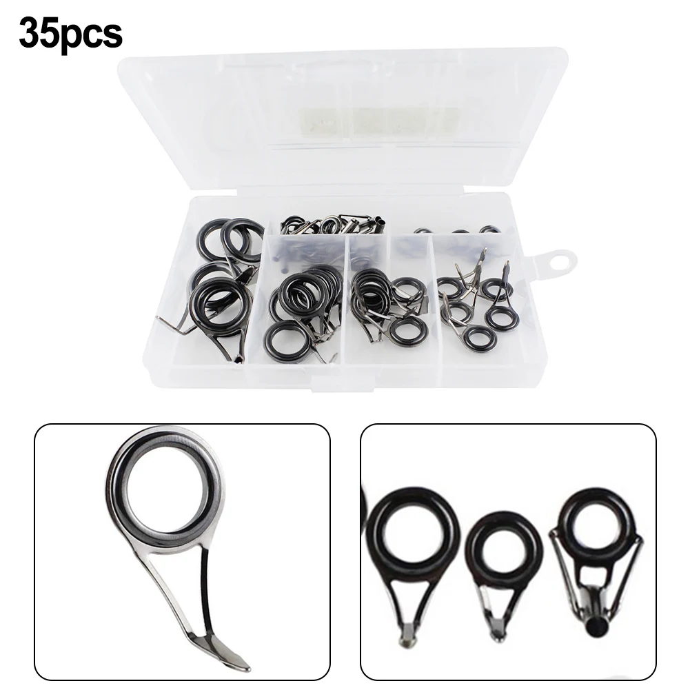 Tip Tops Fish Rod Guide Ring 35pcs Double-layer Single Foot Single Foot Rod Stainless Steel + Ceramic Brand New
Tip Tops Fish Rod Guide Ring 35pcs Double-layer Single Foot Single Foot Rod Stainless Steel + Ceramic Brand New