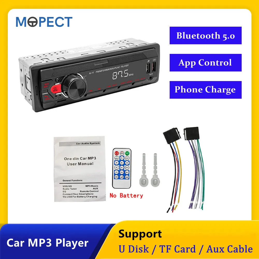 1 Din MP3 Player Car Radio FM Bluetooth 5.0 Car Stereo Receiver Handsfree Call Support USB Disk TF Card Aux Cable
1 Din MP3 Player Car Radio FM Bluetooth 5.0 Car Stereo Receiver Handsfree Call Support USB Disk TF Card Aux Cable