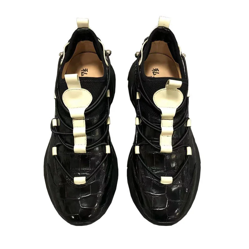 Genuine Leather Black Sneakers Men's Fashion Trend Casual Man High Quality Shoes Women Designers Luxury Brand Sapatillas Hombre
Genuine Leather Black Sneakers Men's Fashion Trend Casual Man High Quality Shoes Women Designers Luxury Brand Sapatillas Hombre
