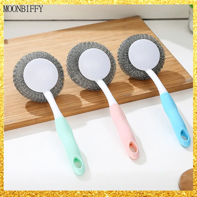 1PC Durable Cleaning Brush with Handle Wire Brush Cleaning Ball Scourer for Dish Bowl Washing Kitchen Gadget
1PC Durable Cleaning Brush with Handle Wire Brush Cleaning Ball Scourer for Dish Bowl Washing Kitchen Gadget
