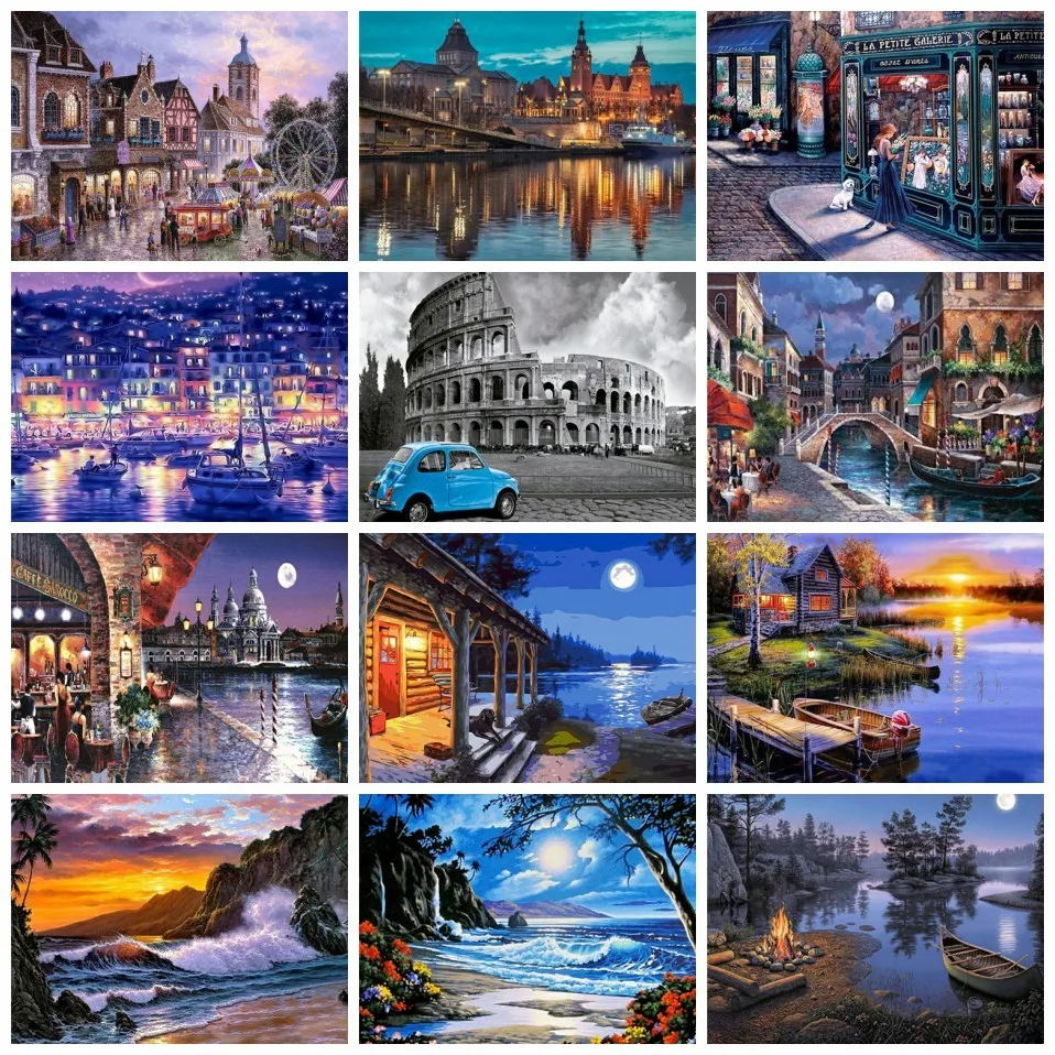 AZQSD Moon Night Landscape Pictures By Numbers HandPainted Home Decor Oil Painting Drawing On Canvas Crafts 40x50cm Framed
AZQSD Moon Night Landscape Pictures By Numbers HandPainted Home Decor Oil Painting Drawing On Canvas Crafts 40x50cm Framed