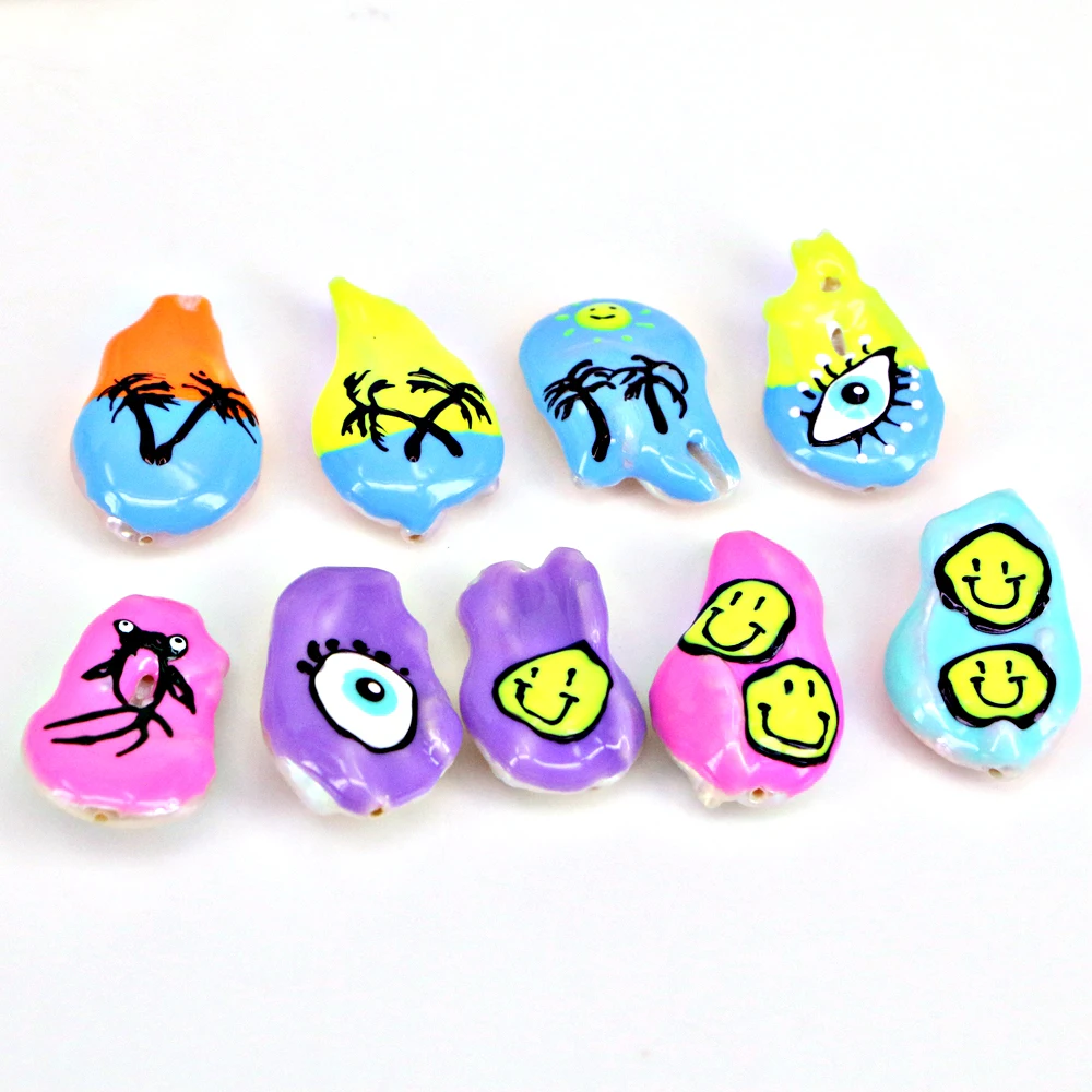 10Pcs Fashion Freedom Freshwater Pearl Spacer Bead ,Colorful Enamel Spacer Eye Smiley Connectors Beads Charms Bracelet Necklace
10Pcs Fashion Freedom Freshwater Pearl Spacer Bead ,Colorful Enamel Spacer Eye Smiley Connectors Beads Charms Bracelet Necklace