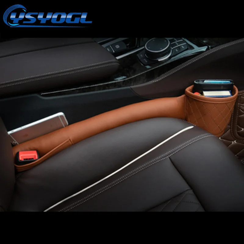 

Auto Seats Leak Stop Pad Soft Padding Car PU Leather Seat Gap Filler Pockets Multifuntion Phone Cards Holder Storage Organizers