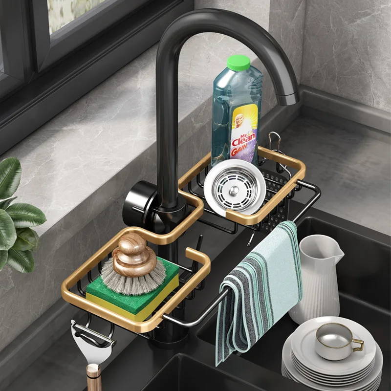 2-in-1 Kitchen Faucet Shelf Tap Side Sink Drain Rack Drainage Shelf Sponge Dish Cloth Storage Rack Bathroom Shower Shelves
2-in-1 Kitchen Faucet Shelf Tap Side Sink Drain Rack Drainage Shelf Sponge Dish Cloth Storage Rack Bathroom Shower Shelves