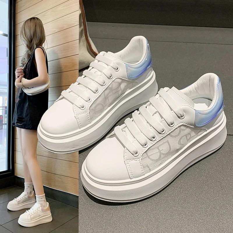 Leisure Chunky Sneakers Women Autumn PU High Heels Round Toe Flat Platform Women Shoes Lace Up Casual Vulcanize Shoes Plus Size
Leisure Chunky Sneakers Women Autumn PU High Heels Round Toe Flat Platform Women Shoes Lace Up Casual Vulcanize Shoes Plus Size