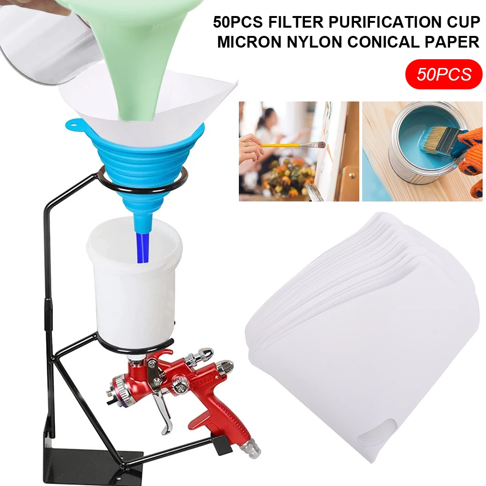 50PCS Mesh Paper Paint Strainers Paper Disposable Paint Conical Strainers Mesh Filter Cone Strainer Funnel Nylon Micron Paper
50PCS Mesh Paper Paint Strainers Paper Disposable Paint Conical Strainers Mesh Filter Cone Strainer Funnel Nylon Micron Paper