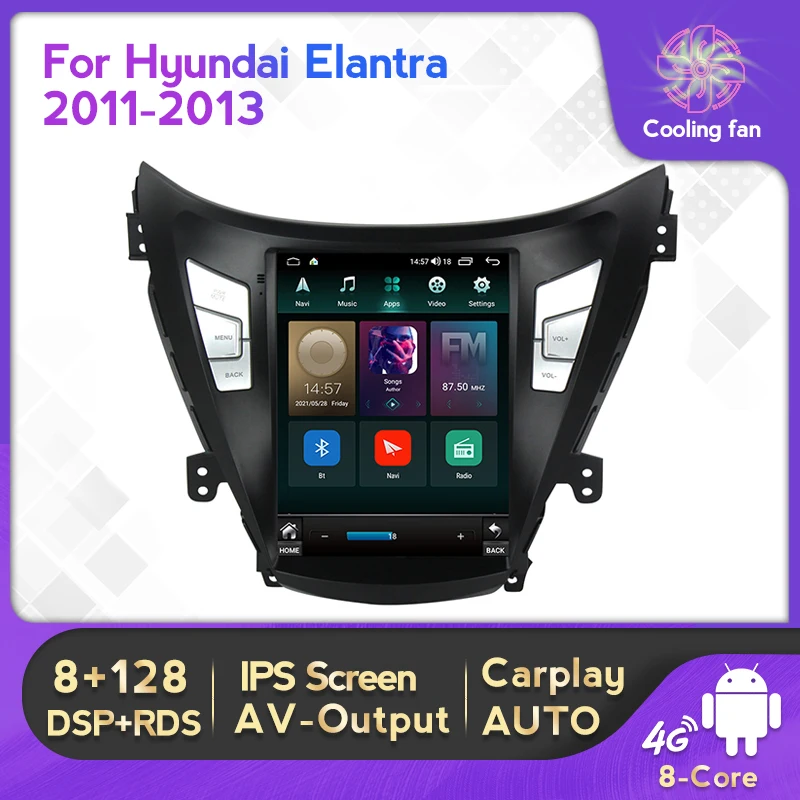 Android 11 6 + 128G для вертикального экрана для Hyundai Elantra Avante I35 2011-2016, автомобильное радио, мультимедийная навигация Carplay 4G
Android 11 6 + 128G для вертикального экрана для Hyundai Elantra Avante I35 2011-2016, автомобильное радио, мультимедийная навигация Carplay 4G