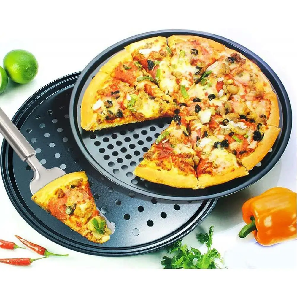 26/28/32cm Carbon Steel Non-stick Pizza Baking Pan Tool Dish Pan Tray Pizza Mesh Plate Tray Mould Bakeware Baking Deep Roun N5q2
26/28/32cm Carbon Steel Non-stick Pizza Baking Pan Tool Dish Pan Tray Pizza Mesh Plate Tray Mould Bakeware Baking Deep Roun N5q2