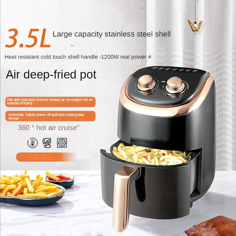 Home Air Fryer Fully Automatic High Capacity Smart Automatic Electric No Oil Multifunctional Air Fryer Non Stick Paper Oblong 4L
Home Air Fryer Fully Automatic High Capacity Smart Automatic Electric No Oil Multifunctional Air Fryer Non Stick Paper Oblong 4L