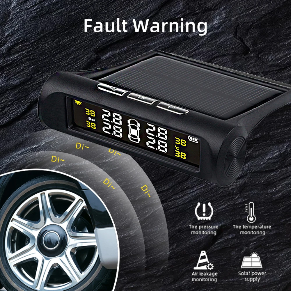 Solar Power TPMS Car Tire Pressure Alarm Monitor System Auto Security Alarm Systems Tyre Pressure Temperature Warning
Solar Power TPMS Car Tire Pressure Alarm Monitor System Auto Security Alarm Systems Tyre Pressure Temperature Warning