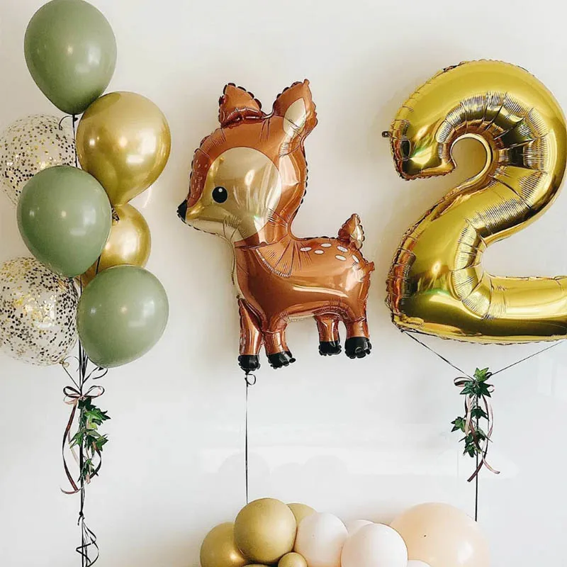10pcs/set Large Jungle Deer Foil Balloons 32inch Gold Number Birthday Globos Kids Safari Party Baby Shower Decorations Ballons 
10pcs/set Large Jungle Deer Foil Balloons 32inch Gold Number Birthday Globos Kids Safari Party Baby Shower Decorations Ballons