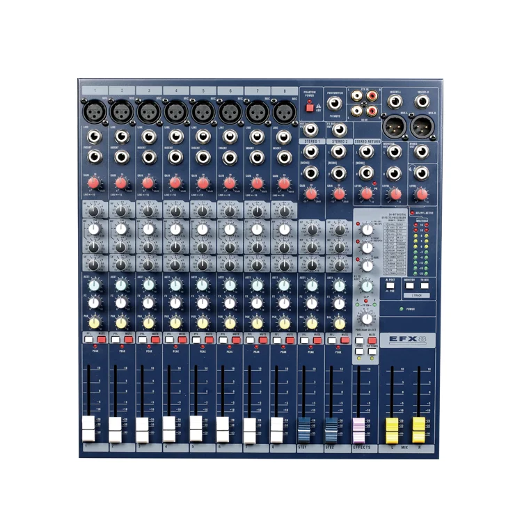 

Wholesale Top Quality Soundcraft Style EFX8 8 Channel Mixer Mixing Console For Club Live Show