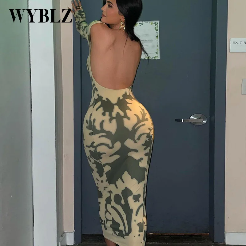 WYBLZ Long Sleeve Backless Sexy Dress Spring Summer Women Fashion Streetwear Club Long Camouflage Dress Light Blue Dress Vestido
WYBLZ Long Sleeve Backless Sexy Dress Spring Summer Women Fashion Streetwear Club Long Camouflage Dress Light Blue Dress Vestido