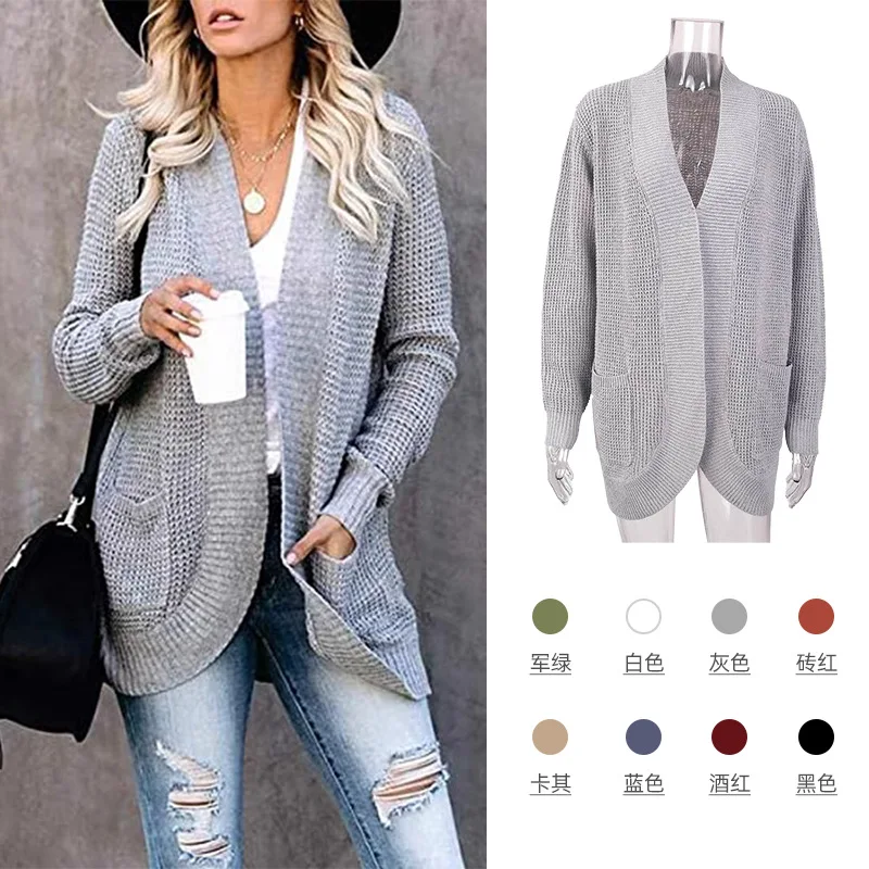2022 Autumn/Winter Knitted Coat Cardigan Women'S Wear Curved Front Large Pocket Sweater Cardigan Korean Fashion Long Sleep Top
2022 Autumn/Winter Knitted Coat Cardigan Women'S Wear Curved Front Large Pocket Sweater Cardigan Korean Fashion Long Sleep Top