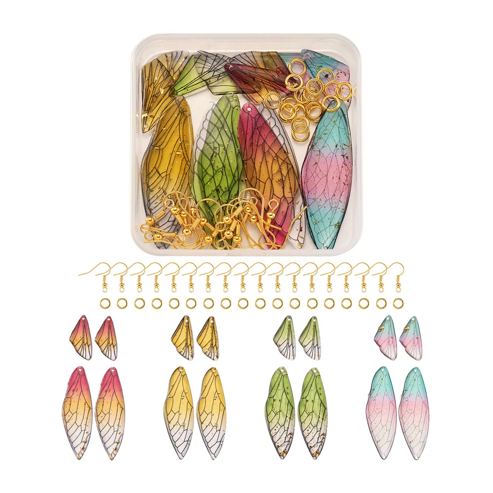 A Set Handmade Fairy Resin Butterfly Wing Charm Pendant Earrings Kits With Jump Rings/Earring Hooks For Women DIY Jewelry Making
A Set Handmade Fairy Resin Butterfly Wing Charm Pendant Earrings Kits With Jump Rings/Earring Hooks For Women DIY Jewelry Making