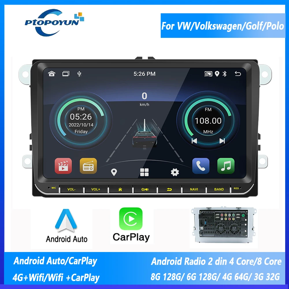 Ptopoyun Car Radio Multimedia Player For VW Volkswagen Passat B7 B6 Golf Touran Polo Tiguan Jetta 2 din Android Carplay DVD GPS
Ptopoyun Car Radio Multimedia Player For VW Volkswagen Passat B7 B6 Golf Touran Polo Tiguan Jetta 2 din Android Carplay DVD GPS