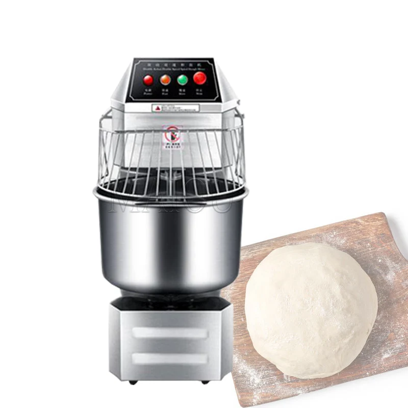 

CE Approved Bakery Shop 20Liter 90kg Spiral Dough Mixer Pizza Dough Kneading Machine Double Acting Double Speed