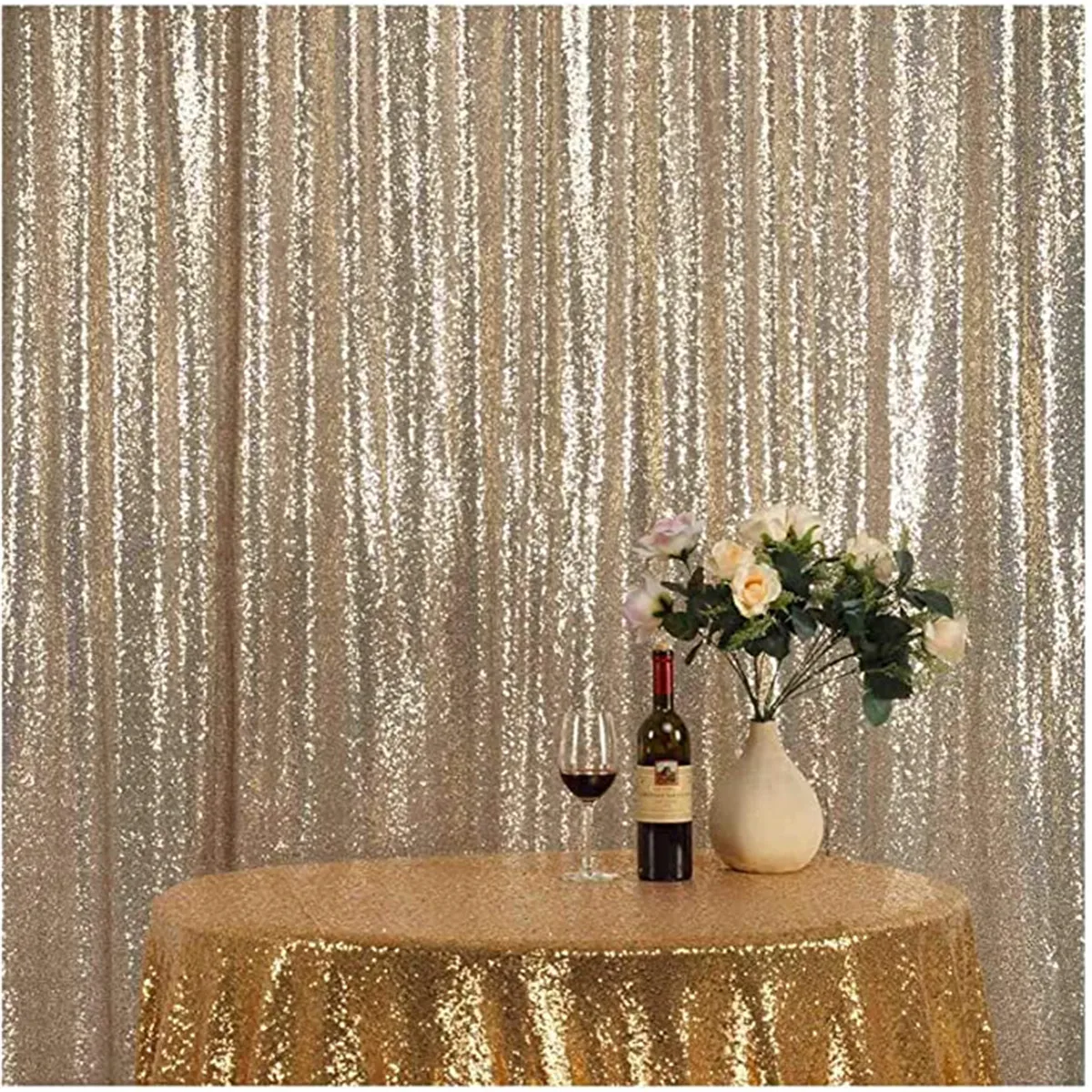 `Royaltime 6FT x 8FT Sequin Photography Backdrop Curtain for Home/Party/Wedding/Christmas Decoration, Light Gold
`Royaltime 6FT x 8FT Sequin Photography Backdrop Curtain for Home/Party/Wedding/Christmas Decoration, Light Gold