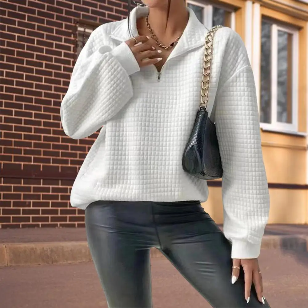 Autumn And Winter Women's Sweatshirt Zipper Lapel Loose Solid Color Warm Pullover Long Sleeve Casual Mid-length Women's Top
Autumn And Winter Women's Sweatshirt Zipper Lapel Loose Solid Color Warm Pullover Long Sleeve Casual Mid-length Women's Top