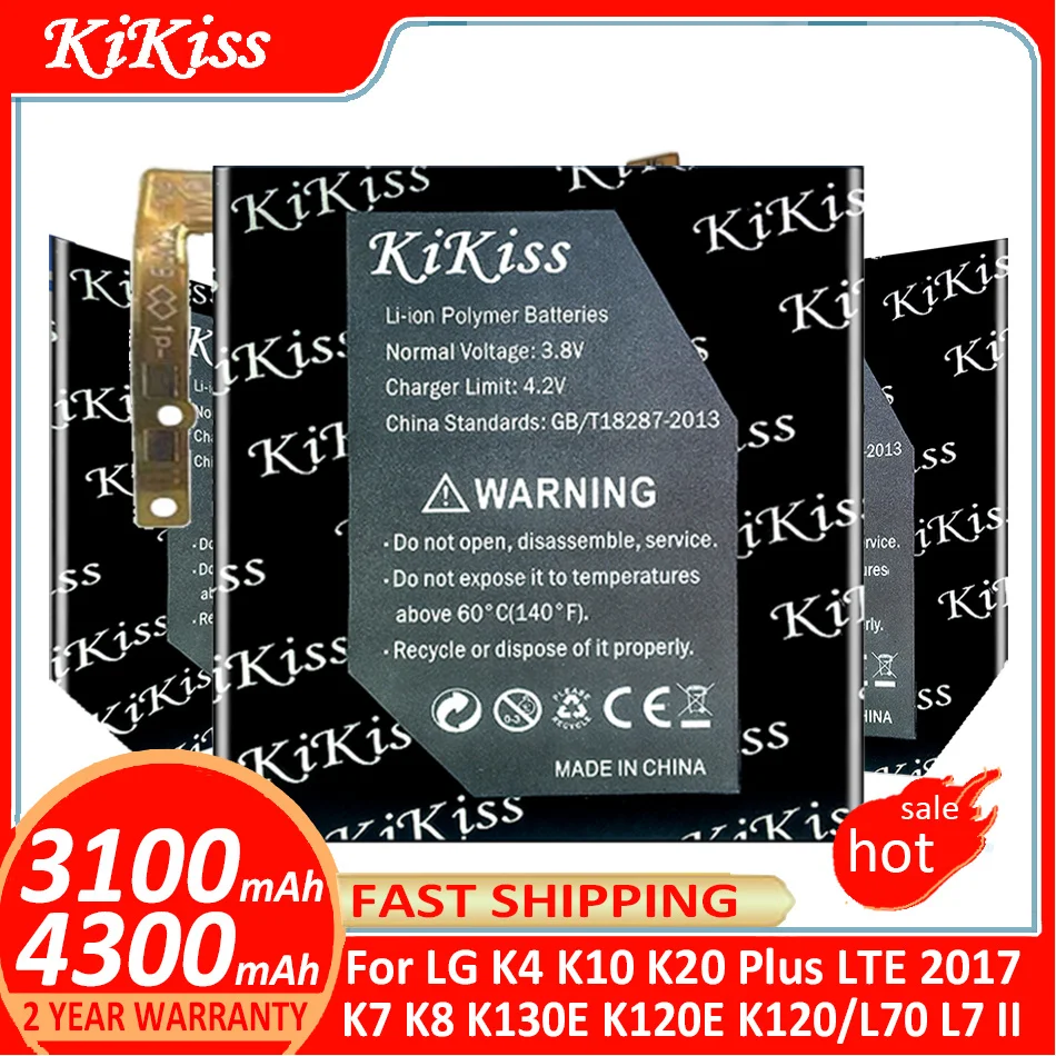 BL-44JH BL-45A1H BL-45F1F BL-46G1F BL-46ZH BL-49JH BL-52UH BL 59JH/T7 Battery For LG K4 K7 K8 K10 L7 II L70 G2 2017 2018 K420N
BL-44JH BL-45A1H BL-45F1F BL-46G1F BL-46ZH BL-49JH BL-52UH BL 59JH/T7 Battery For LG K4 K7 K8 K10 L7 II L70 G2 2017 2018 K420N
