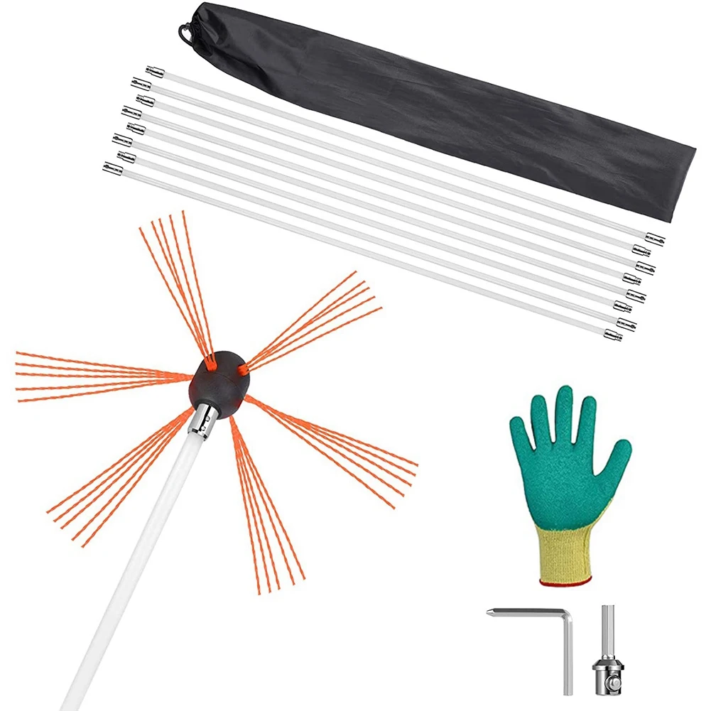 Chimney Sweep Kit Reusable Fireplace Cleaning Tool Vent Cleaner Brush, Dryer Vent Cleaner Kit Tools for Home 26FT
Chimney Sweep Kit Reusable Fireplace Cleaning Tool Vent Cleaner Brush, Dryer Vent Cleaner Kit Tools for Home 26FT