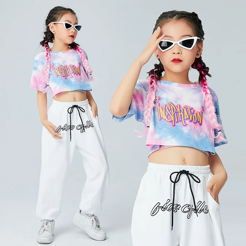 Children'S Day Jazz Dance Costume Hip Hop Street Dance Practice Suit Tie-Dye T-Shirt Girls Catwalk Tide Show Costumes DQS9620
Children'S Day Jazz Dance Costume Hip Hop Street Dance Practice Suit Tie-Dye T-Shirt Girls Catwalk Tide Show Costumes DQS9620