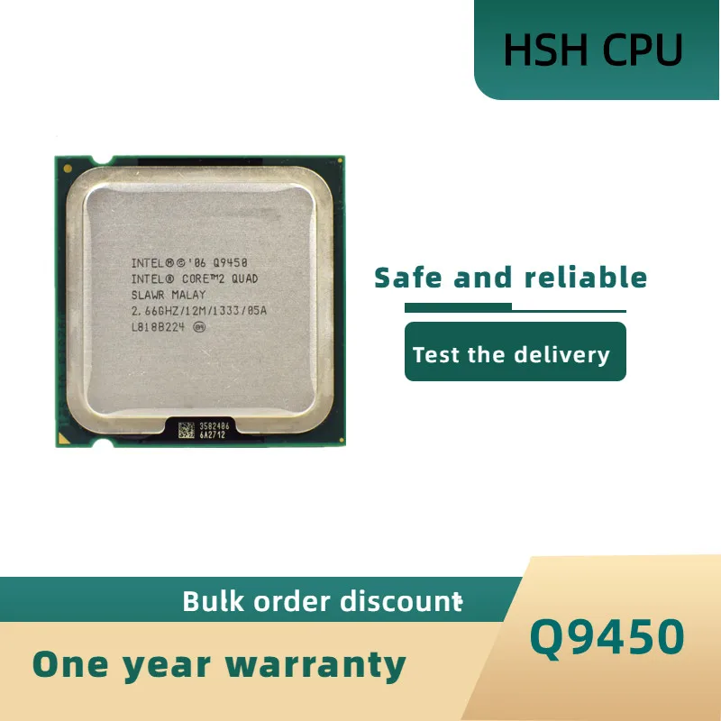 Процессор INTEL CORE 2 QUAD Q9450 2,66 ГГц 12 МБ FSB 1333 настольный процессор LGA 775
Процессор INTEL CORE 2 QUAD Q9450 2,66 ГГц 12 МБ FSB 1333 настольный процессор LGA 775