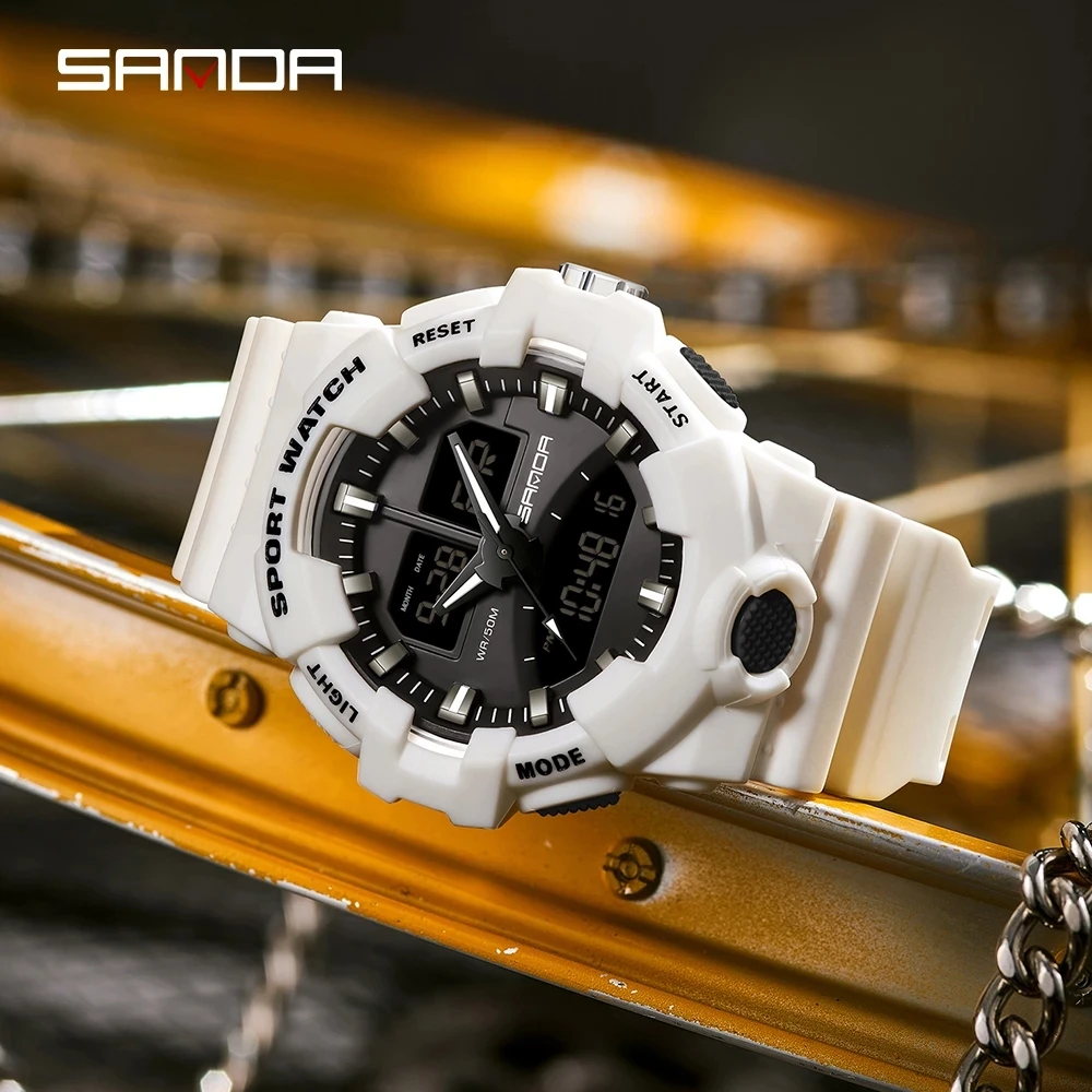 SANDA New Sport Military Men's Watches 50M Waterproof Quartz Wristwatch LED Digital Watch for Male Clock Relogios Masculino 3130
SANDA New Sport Military Men's Watches 50M Waterproof Quartz Wristwatch LED Digital Watch for Male Clock Relogios Masculino 3130