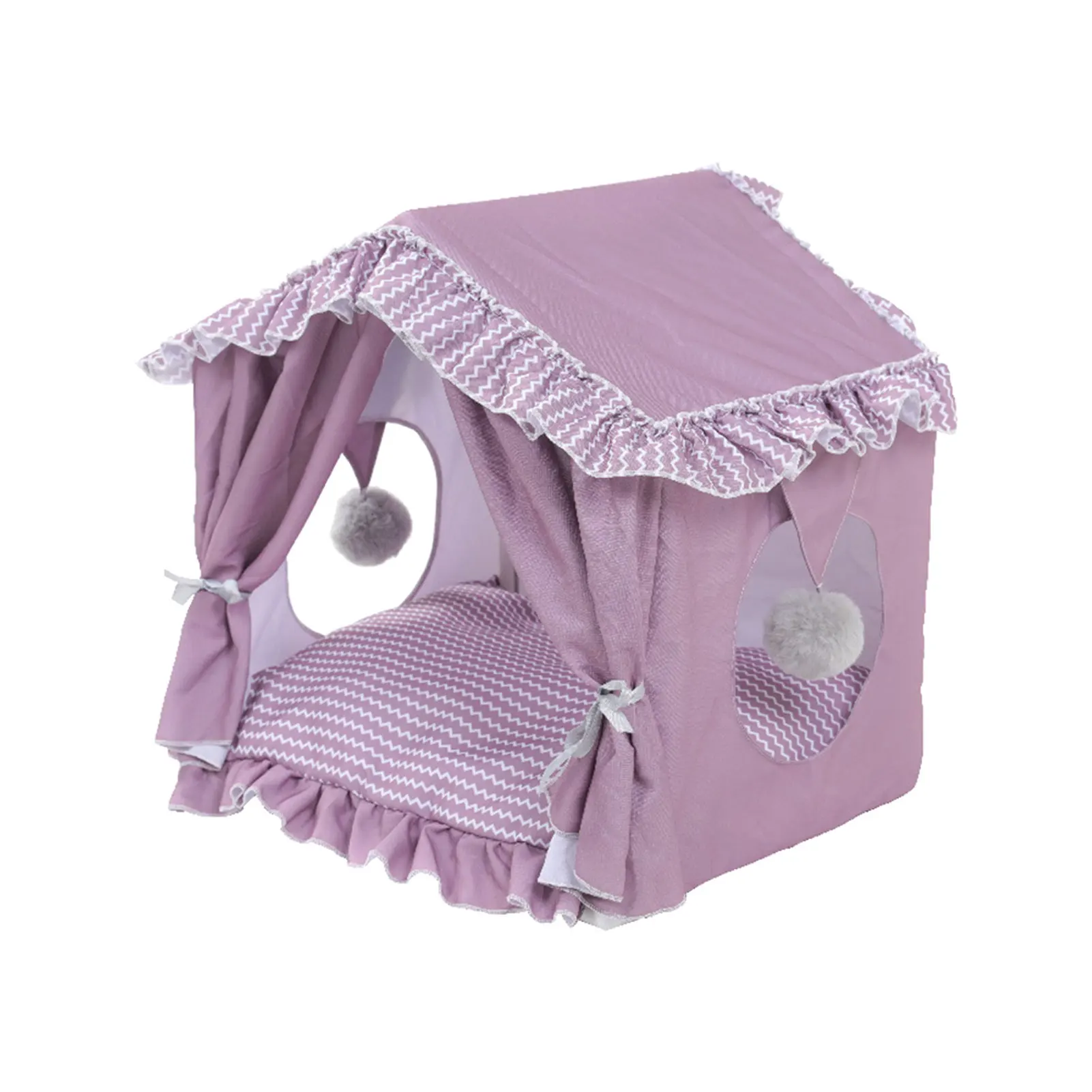 For Rest With Cushion Pillow Cat Bed Small Animal Four Seasons Kennel Sleep Cozy Puppy House Removable Washable Tent Universal 
For Rest With Cushion Pillow Cat Bed Small Animal Four Seasons Kennel Sleep Cozy Puppy House Removable Washable Tent Universal